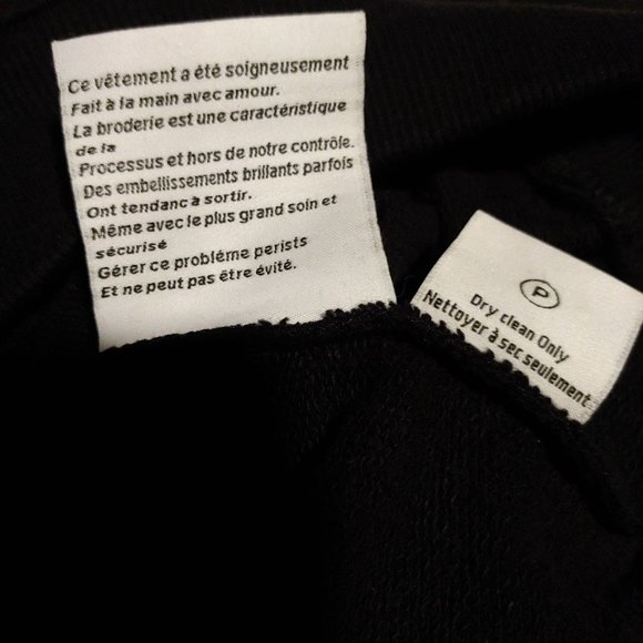 Hemant & Nandita Womens Black Handmade Blingy Sparkly Crystals Sweatshirt XS - Picture 12 of 14